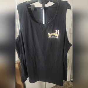 Black Graphic Mens Tank Top